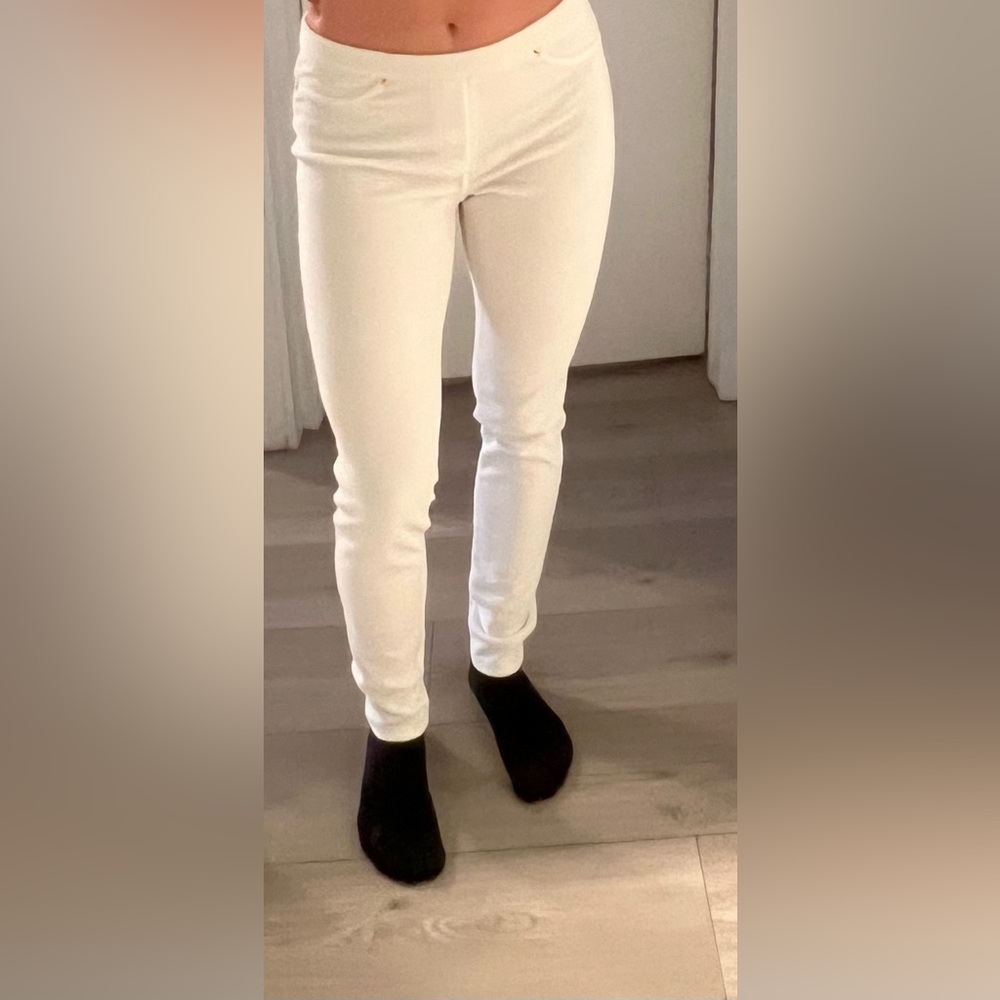 MICHAEL KORS White Velvet Leggings